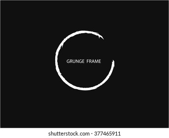 Vector illustration circle black and white