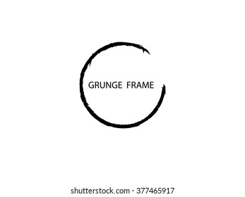 Vector illustration circle black and white