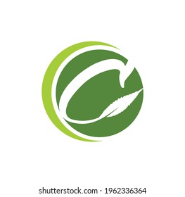 A Vector Illustration of Circle Cannabis Logo Sign