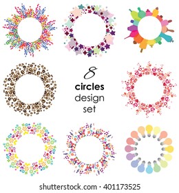 vector illustration / circle designs set 