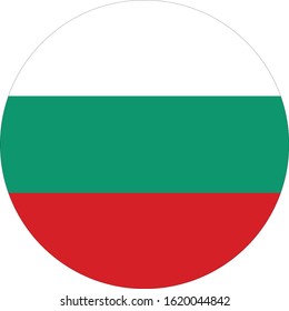 vector illustration of Circle flag of Bulgaria on white background