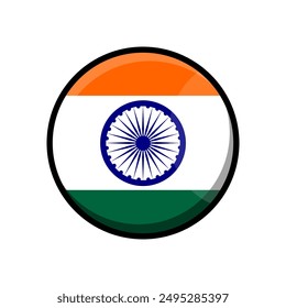 Ilustración vectorial de la bandera de India