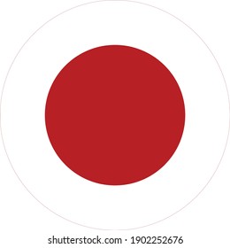 ilustración vectorial de la bandera del círculo de Japón 