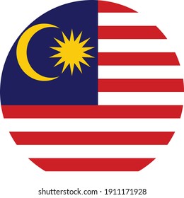 vector illustration of Circle flag of Malaysia