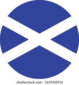 vector illustration of Circle flag of Scotland on white background