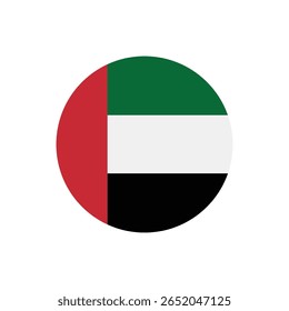ilustração vetorial da bandeira Circle dos Emirados Árabes Unidos