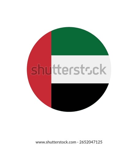 vector illustration of Circle flag of United Arab Emirates