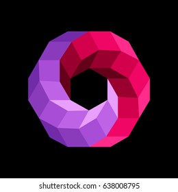 Vector illustration circle of geometric shapes