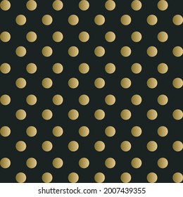 Vector Illustration Of Circle Gold Shiny Pattern and Black Colors Background