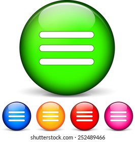 vector illustration of circle icons for menu