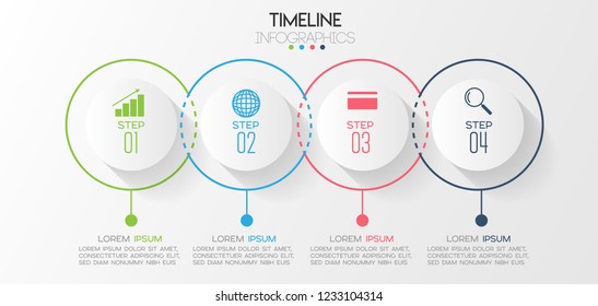 vector illustration Circle Infographic design template with icons and 4 options or steps. Can be used for process, presentations, layout, banner,info graph.