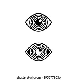 Eine Vektorgrafik des Circle Labyrinth Eye-Vektorzeichens