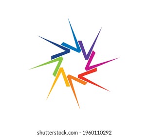 A vector Illustration of Circle Multicolor Check Sign