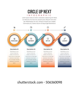 Ilustración vectorial del próximo elemento de diseño infográfico.