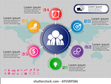Vector illustration of circle profile rating infographic.for Your Business