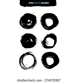 Vector illustration circle round strokes