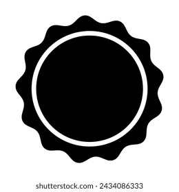Vector illustration of circle seal stamp lace on white background.