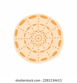 Vektorgrafik mit kreisförmigen Seashell nautilus. Objekt für Ihr Logo, Ihre Karte oder Ihren Flyer.