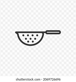 Vector illustration of circle spatula icon in dark color and transparent background(png).