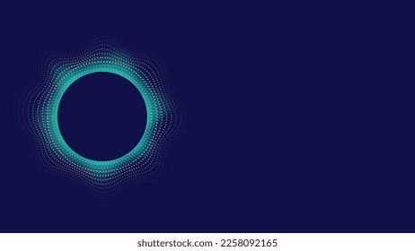 Vector illustration of Circle sphere on blue background