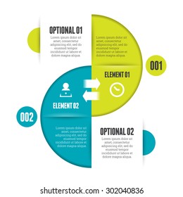 Vector Illustration Of Circle Split Infographic Design Element.