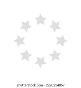 Vector illustration of circle of stars.