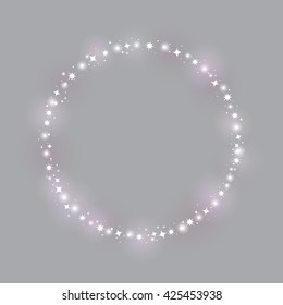 Vector illustration of circle with stars. Element for design.