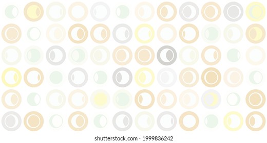 vector illustration of circles and moon phases for lunar patterns and backgrounds 