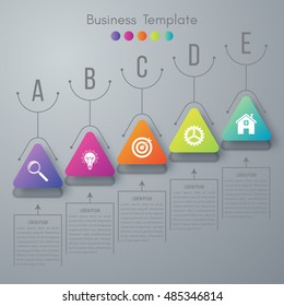 Vector illustration circles timeline infographic design. Business concept with five options