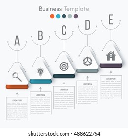 Vector illustration circles timeline infographic design. Business concept with five options