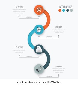 Vector Illustration Circles Timeline Infographic Design Stock Vector ...