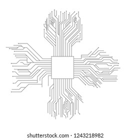 Abstract Technology Circuit Board Background Texture Stock Vector ...