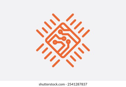 Vector illustration of circuit board icon. Suitable for any project, infographic, web icon, etc. circuit board Flat Icon. circuit board Outline icon