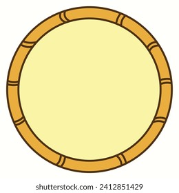 vector illustration of circular bamboo stick board design