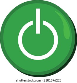 Vector illustration of a circular button on