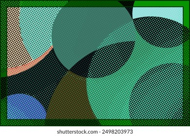 Vector illustration of a circular form in a multicolor halftone pattern ideal for your home or office decoration