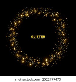 Vector illustratie van cirkelvormig frame met glitter effect achtergrond