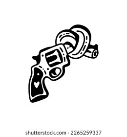 vector illustration of circular gun concept