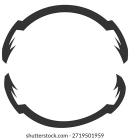 Ilustración vectorial de un ícono de hoja de sierra de metal circular con diseño de forma redonda.