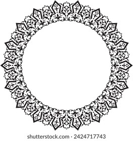 Vector illustration for circular ornament design pattern, suitable for circular frame borders, use with text input in the center