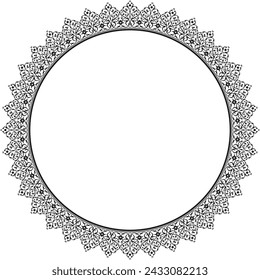 Vector illustration for circular ornament design pattern, circle frame, suitable for calligraphy ornaments, carvings, mosque decorations, invitations. usability with the text input area in the center