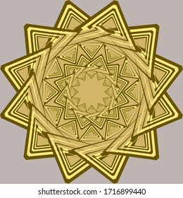 Vector illustration. Circular pattern of abstract geometric shapes