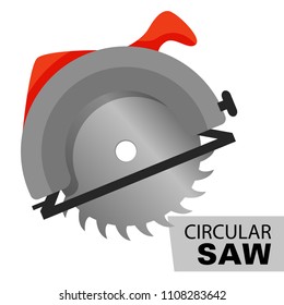 Vector illustration of a circular saw