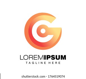 Un vector Ilustración del signo del logotipo de la letra simple circular G