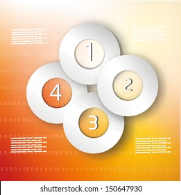 Vector illustration of circulation infographics template design.