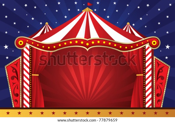 A vector\
illustration of a circus\
background