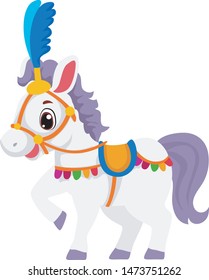 Vector Illustration of a Circus Horse