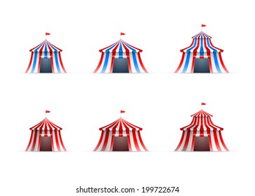 Vector illustration of circus tent collection.