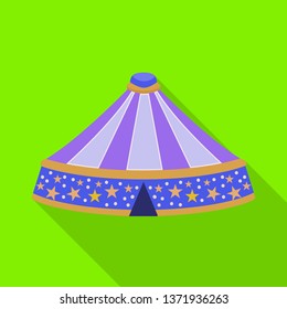 Vector illustration of circus and tent logo. Collection of circus and big vector icon for stock.