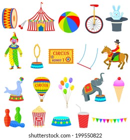 vector illustration of circus theme object